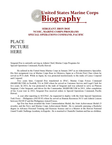 Image result for Personal Biography Examples