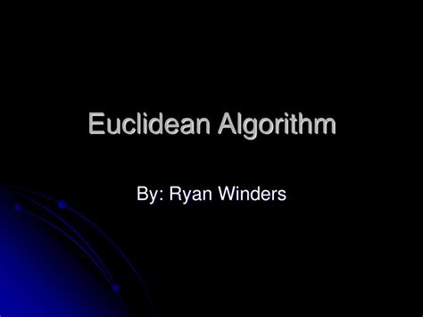 Image result for Euclidean Algorithm Rules