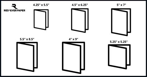 Image result for Note Card Sizes Chart