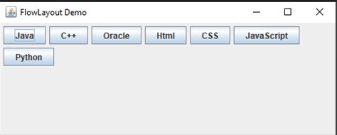 Afbeeldingsresultaten voor FlowLayout Visual Java