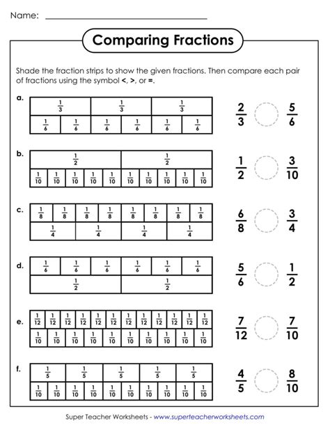 Afbeeldingsresultaten voor 3rd Grade Math Worksheets Fractions