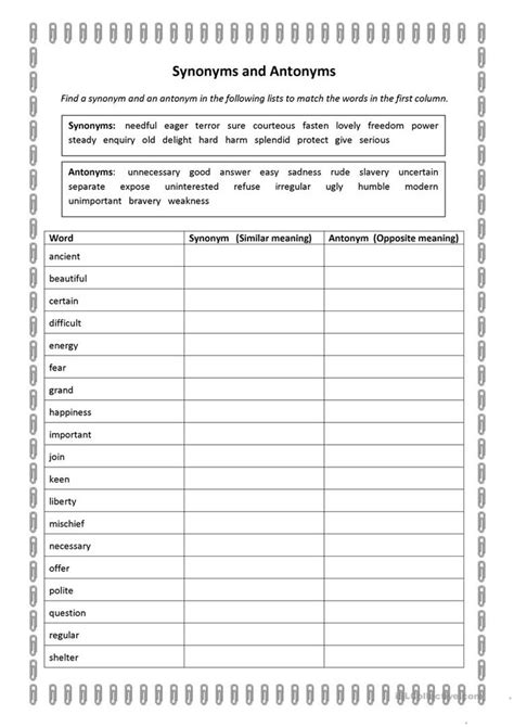 Image result for Synonyms Worksheet Grade 3