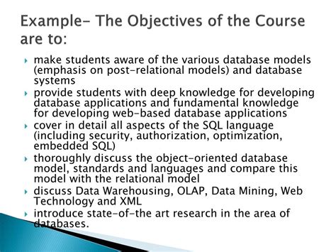 Image result for Course Objectives Examples