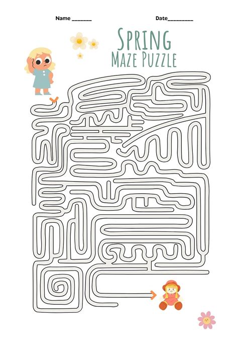 Spring Maze Worksheet に対する画像結果