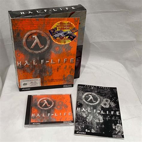 Half-Life Big Box PC Game 1998 with CD and Manual Rare Classic Game ...