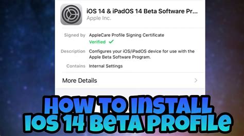 Image result for iOS Beta Profile Install