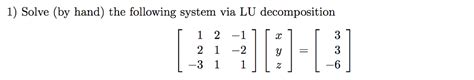 Image result for Solve the Following System by Lu Decomposition in Python