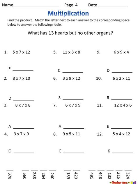Image result for Double-Digit Multiplication Word Problems Kids Worksheets