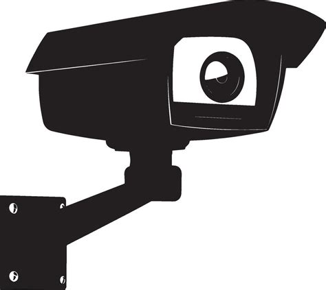Minimalist black silhouette of a security camera icon. 55751863 Vector ...