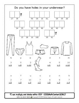 Toradh íomhá ar Multiplication Riddle Worksheet