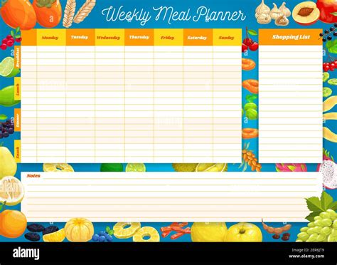 Image result for Weekly Menu Calendar
