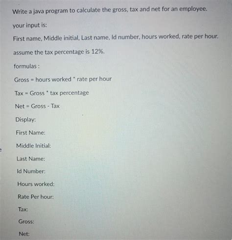 Toradh íomhá ar Gross Salary Java Error