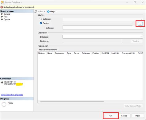 Bildergebnis für SSMS Restore Database