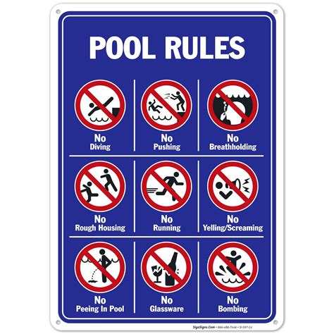Pool Rules Sign に対する画像結果