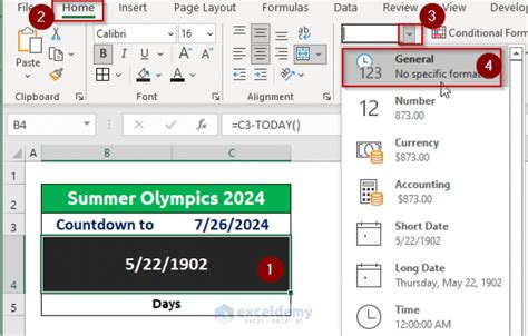 Image result for Excel Date Countdown