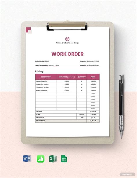 Work Order Layout に対する画像結果