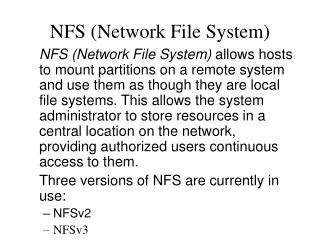 Toradh íomhá ar Network File System Version PPT
