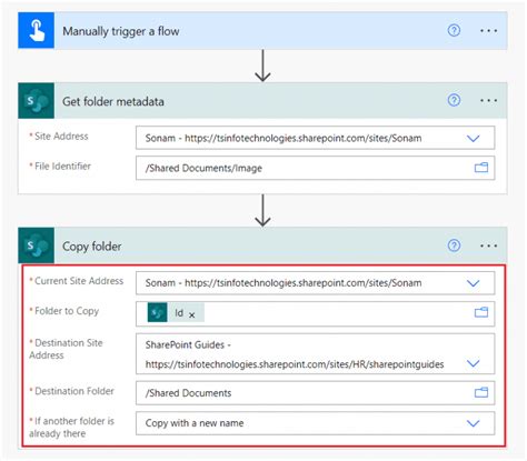 Toradh íomhá ar Microsoft Power Automate Copy File