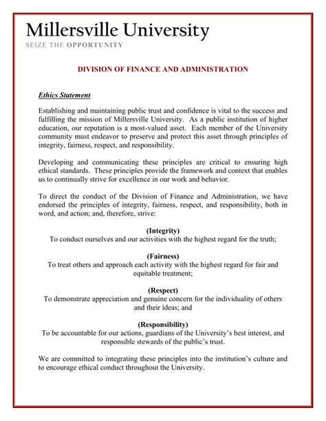 Image result for Example of a Personal Ethics Statement