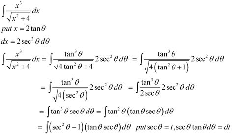 Image result for trigonometric substitution integration