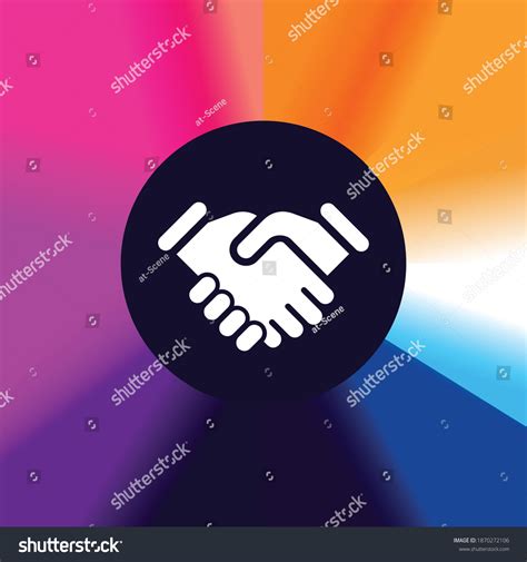 Handshake App Icon Button Stock Vector (Royalty Free) 1870272106 ...