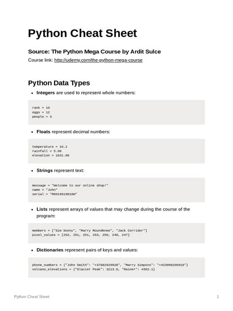 Python Cheast Sheet A4 に対する画像結果