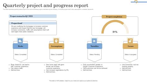 Image result for Quarterly Progress Report Sample PDF
