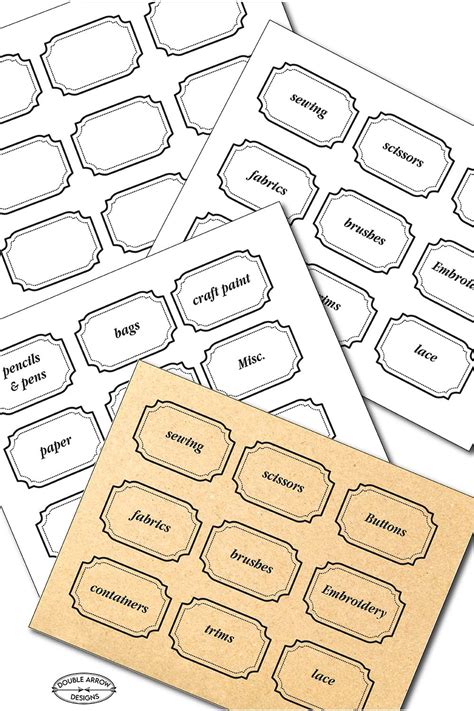 Free printable craft labels that help organize – Artofit
