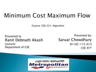 Image result for Min Cost Max Flow Algorithm