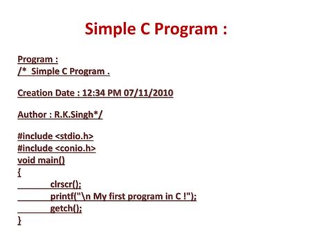 Image result for Simple C Program Description