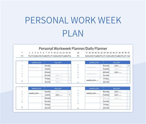 Image result for Personal Work Plan Examples