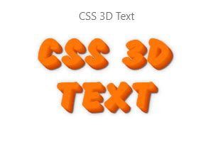 3D Text CSS ਲਈ ਪ੍ਰਤੀਬਿੰਬ ਨਤੀਜਾ