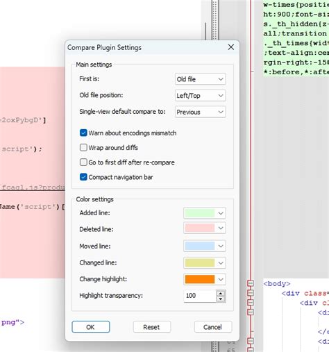 Image result for Notepad++ Compare Plus