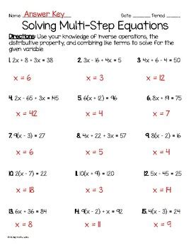 Afbeeldingsresultaten voor Math Multi-Step Equations Problems