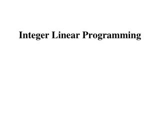 Image result for Integer Linear Programming PPT