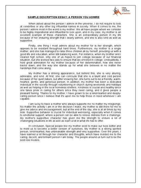 Image result for Short Descriptive Essay Sample PDF
