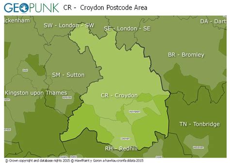 Toradh íomhá ar Croydon Postcode Map