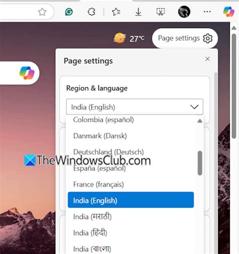 Image result for Change Language Edge