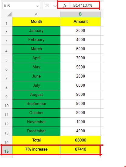 Image result for Excel Percentage Formula Examples