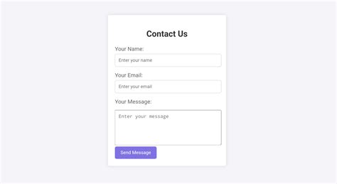 Image result for JavaScript/HTML Contact Form