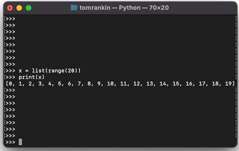 Toradh íomhá ar Print List in Range Python