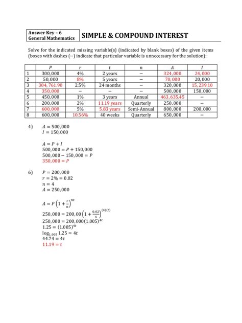 Image result for Simple Interest Calculator Answer Key
