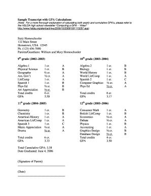 HSLDA Transcript. Sample-साठीचा प्रतिमा निकाल