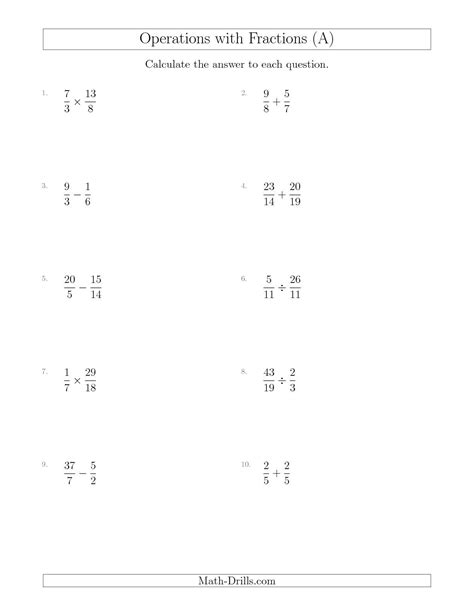 Afbeeldingsresultaten voor Mixed Number Operations Worksheet