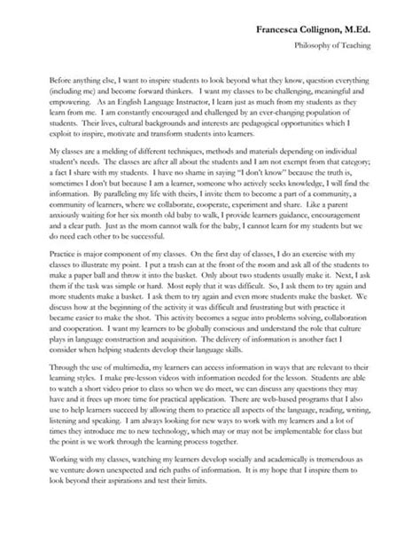 Image result for Statement of Purpose Teaching Example