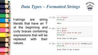 Image result for Types of Format Types in Python Underscore