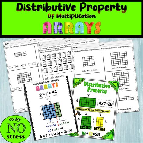 Résultat d’images pour Distributive Property Arrays 3rd Grade