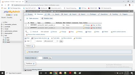 Image result for Xampp SQL Table Creation