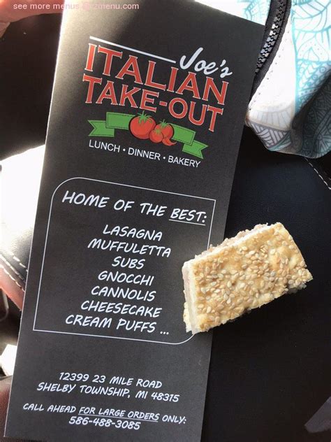 Image result for Joe's Take Out Menu