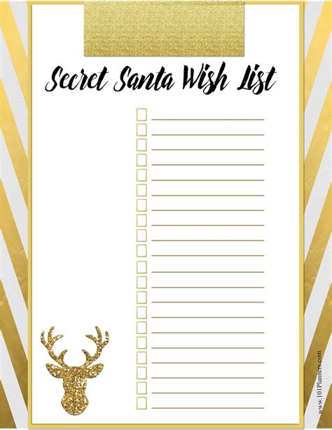 Secret Santa Information Sheet Printable に対する画像結果